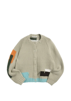 YMC colour-block cardigan - Neutrals