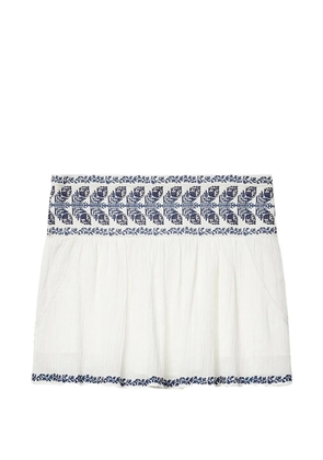 MARANT ÉTOILE Picadilia embroidered mini skirt - White