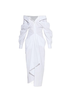 Givenchy draped poplin dress - White
