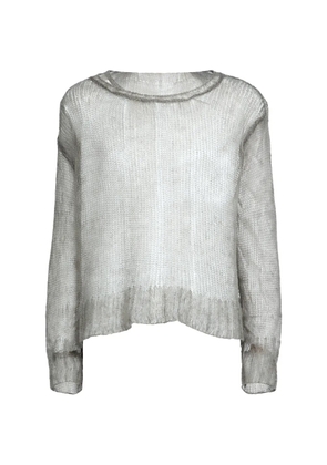 Ann Demeulemeester openwork sweater - Grey