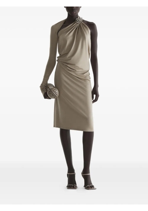 Mugler draped loop dress - Neutrals