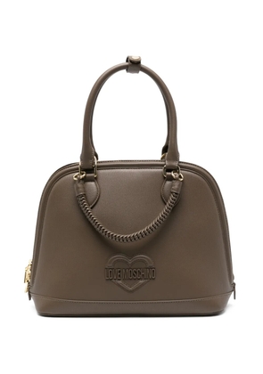 Love Moschino logo-detail shoulder bag - Grey