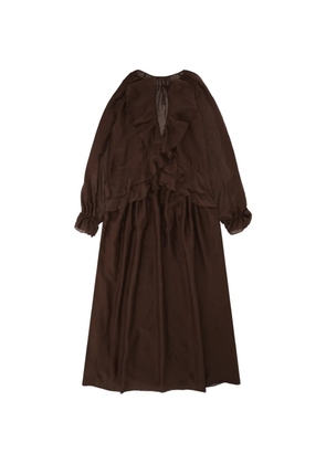 Fortela ruffled midi dress - Brown