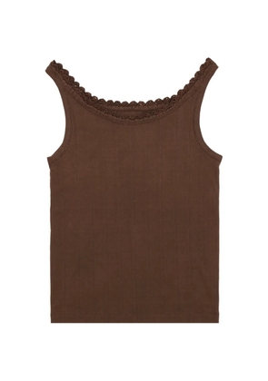 Fortela Claire crochet-trim tank top - Brown