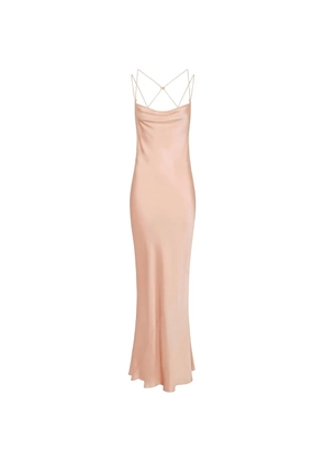 Elisabetta Franchi cowl slim maxi dress - Pink