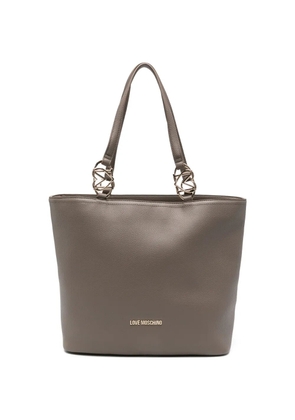Love Moschino logo-detail shoulder bag - Grey