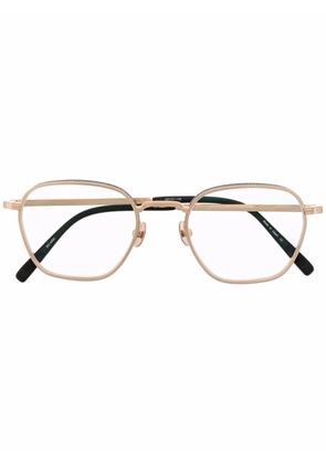 Matsuda embossed round-frame glasses - Gold