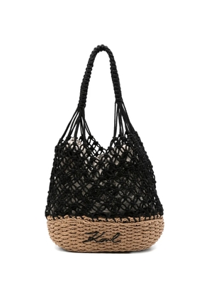 Karl Lagerfeld logo-embellishment beach bag - Black
