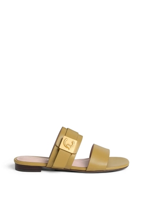 Coccinelle Standard Farfetch Format: C-ME Lock buckle-strap leather sandals - Green