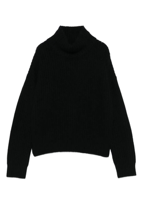 Lisa Yang turtleneck ribbed jumper - Black