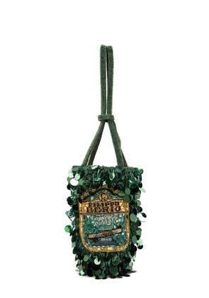Anya Hindmarch sequin-embellished beaded tote bag - Green