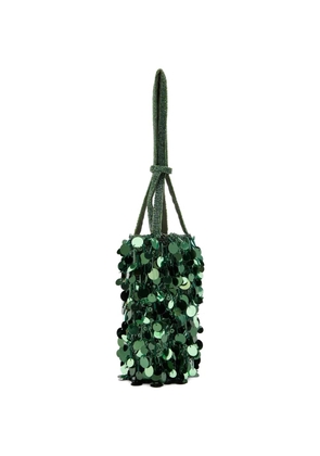 Anya Hindmarch sequin-embellished beaded tote bag - Green