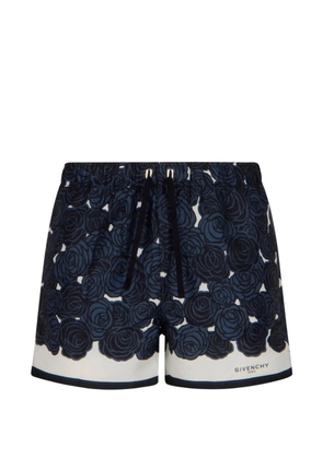 Givenchy floral-print swim shorts - Blue