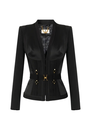 Elisabetta Franchi bustier V-neck jacket - Black