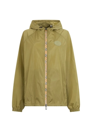 Burberry adjustable hood zip jacket - Green