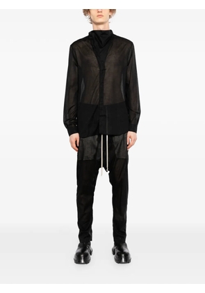 Rick Owens high neck island shirt - Black