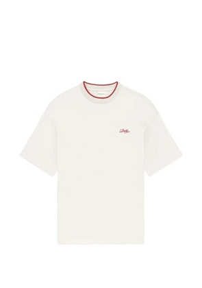 Drôle De Monsieur embroidered ringer T-shirt - Neutrals