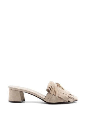 Donnarì fringe sabot sandals - Neutrals