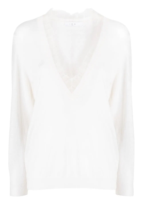 IRO Haby lace-detail jumper - White