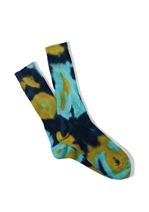 Anonymous Ism Tie Dye Crew socks - Blue