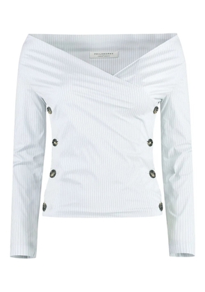 Philosophy Di Lorenzo Serafini pinstripe button-fastening blouse - White