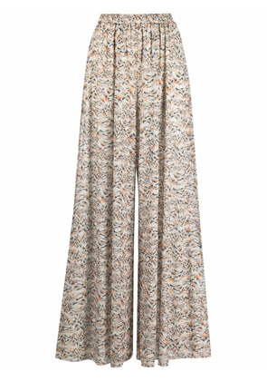 Patrizia Pepe graphic-print trousers - Neutrals