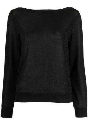 Patrizia Pepe long-sleeve lurex jumper - Black
