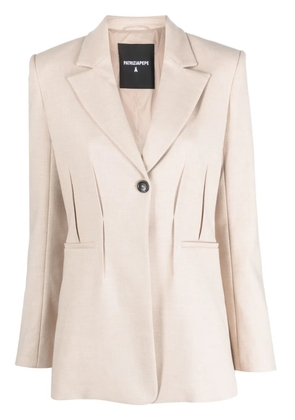 Patrizia Pepe single-breasted canvas blazer - Neutrals