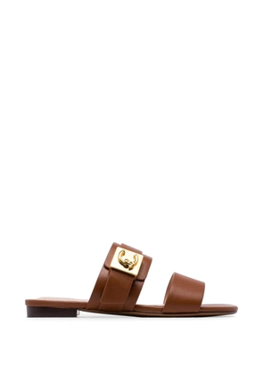 Coccinelle C-me buckled leather sandals - Brown
