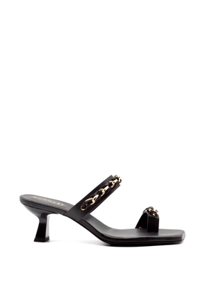 Donnarì chain strap square sandals - Black