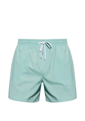 Balmain drawstring logo swim shorts - Blue