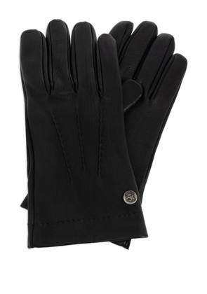 Burberry topstitch leather gloves - Black