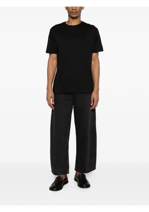 Calvin Klein logo-debossed T-shirt - Black