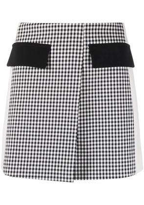 Patrizia Pepe check-print mini skirt - Black