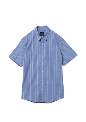 A.P.C. striped pocket shirt - Blue