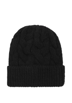 Ca4la cable-knit ribbed beanie hat - Black