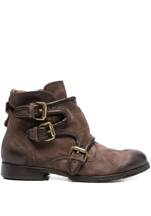 A.S.98 buckle leather boots - Brown