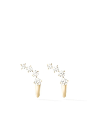 Melissa Kaye 18kt yellow gold Aria Dagger huggie earrings