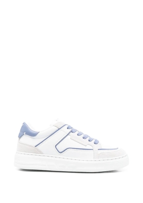 Emporio Armani lace-up leather sneakers - Blue
