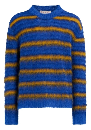 Marni crew-neck striped jumper - Blue