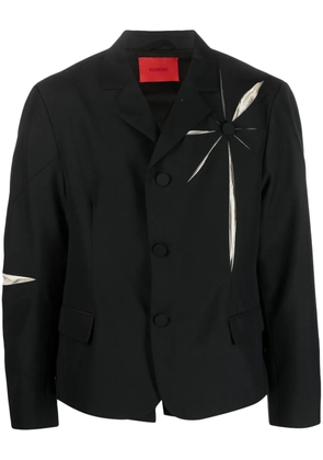 KUSIKOHC floral-detail single-breasted blazer - Black