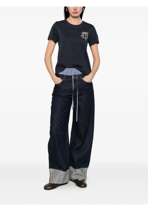 Moncler embroidery T-shirt - Blue