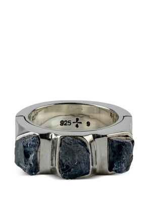 Parts of Four Sistema terrestrial surfaced tanzanites ring - Silver