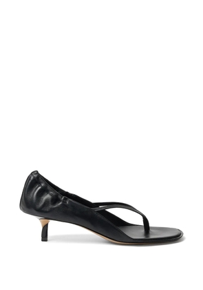 Jacquemus gathered leather sandals - Black
