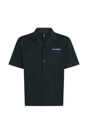 Karl Lagerfeld logo-embroidered shirt - Blue