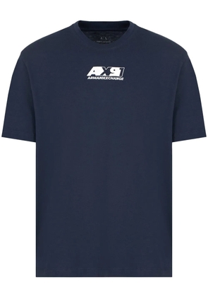 Armani Exchange logo-embroidered T-shirt - Blue