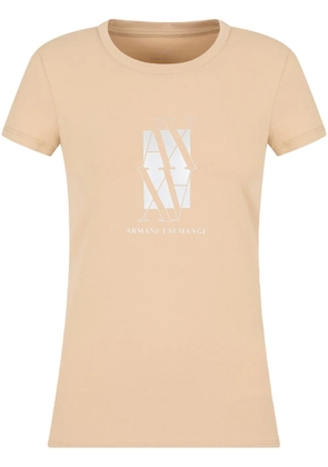Armani Exchange logo-print T-shirt - Yellow