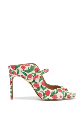 Malone Souliers tulip print sandals - White
