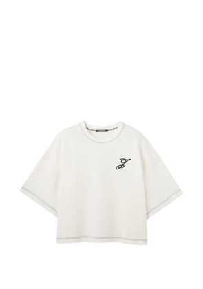 Jacquemus logo embroidered detail t-shirt - White