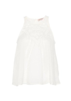 TWINSET sleeveless round-neck blouse - Neutrals